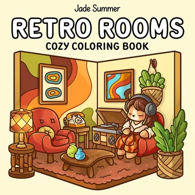 Immagine prodotto di Libro da colorare per adulti e adolescenti a tema "Retro Rooms" (in formato tascabile)