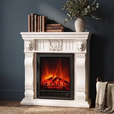 Produktbild von abc HOME | Elektrischer Kamin | Barockstil | Fernbedienung | Heizfunktion | realistische Flamme
