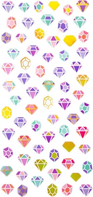 Produktbild von Oblique Unique Diamanten Sticker Set Vintage Style Retro Edelsteine Aufkleber Scrapbooking Basteln