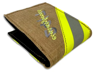 Produktbild von Feuerwehr Geldbörse/Portemonnaie/Geldtasche/Portjuchhe/Brieftasche Geldbeutel / 125 x 95 x 20 mm/Original aus er Feuerwehrkleidung/aus Deutschland (Einsatzbereit, PBI)