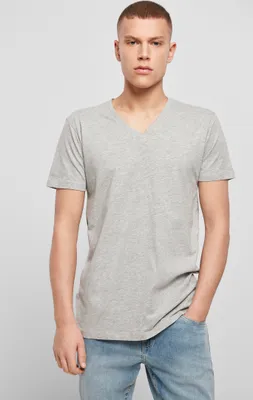 Obrázok produktu pre Ľahké pánske tričko s výstrihom do V - farba: Heather Grey - veľkosť: XL