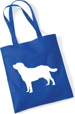 Produktbild von Huuraa Jutebeutel Labrador Retriever Silhouette 10 Liter Bright Royal Baumwolle Tasche Geschenkidee