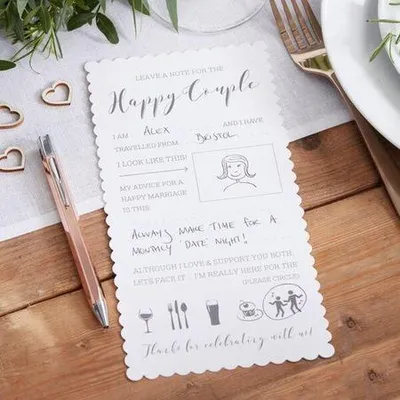 Produktbild von 10 Märchenhochzeit Ratschlagkarten 11 x 22cm