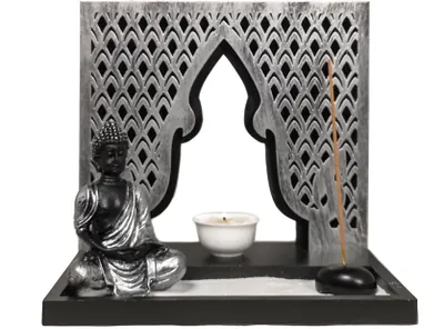 Produktbild von Zen-Garten mit Buddha Figur Sand Rauchstab Nr:HY-1910