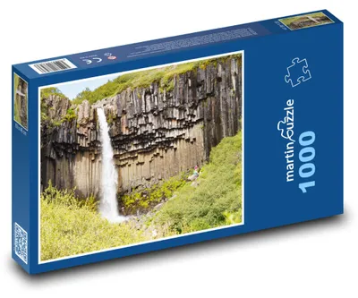 Produktbild von Puzzle 1000 Vulkanische Felsen mit Wasserfall - martinpuzzle