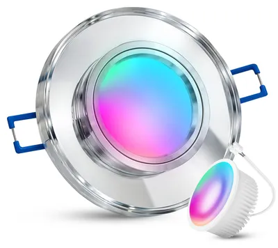 Produktbild von SSC-LUXon Einbauleuchte ALINA Glas inkl. Smart RGB dimmbar Lampe - Downlight kompatibel mit Alexa, Siri & Google - Deckenspot für Innenbereich