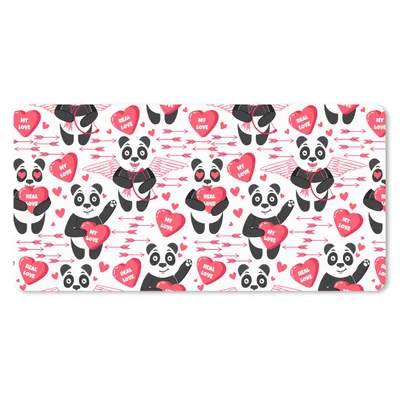 Produktbild von MuchoWow® Mauspad Mousepad Panda - Liebe - Beziehung 60x30 cm - Mousepads - Maus Mat - Pad - Mausunterlage - Nachhaltig