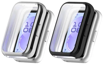 Zdjęcie produktu dla INF Etui TPU 2 szt do Huawei Band 11, przezroczysto-czarne, ochrona