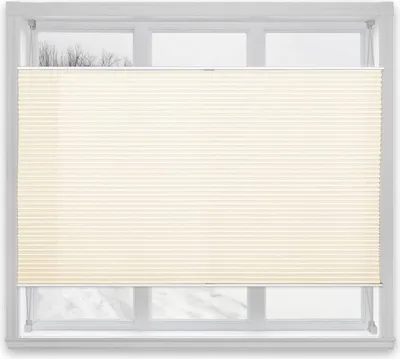 Produktbild von Plissee Faltrollo Magic moderner Sichtschutz Fensterrollo ohne Bohren Weiß 120x200 cm