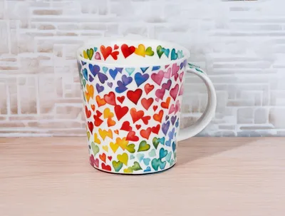 Produktbild von DUNOON Becher Cairngorm Lots of Love 0,48l Fine Bone China Porzellan 480ml Tasse