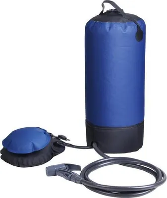 Produktbild von Campingdusche mit 12 l Wassertank inkl. Fusspumpe, Duschkopf, Schlauch