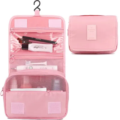 Produktbild von Make-up-Tasche wasserdicht, mit Haken, rosa, multifunktional, für Reisen