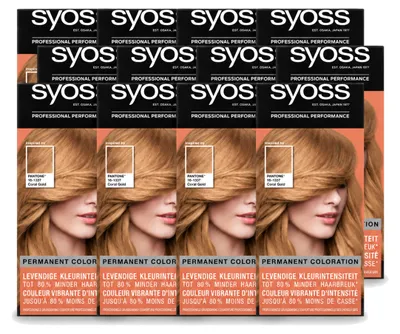 Productafbeelding van 12 x Syoss Pantone haarverf 9-67 Coral Gold - Voordeelverpakking - 12 stuks