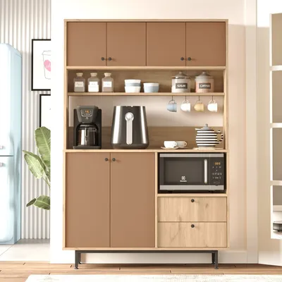 Produktbild von Skye Decor, RE5-SK, Mehrzweckschrank, Eiche, 100 % MELAMINBESCHICHTETE SPANPLATTEN, 120 x 35,5 x 180 cm