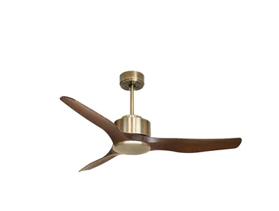 Produktbild von Deckenventilator DC gold mit Holzflügeln für 35m2