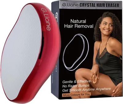Produktbild von Kristall Haarradiergummi Schmerzfrei Hautpeeling Enthaarer Rot