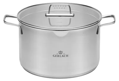 Produktbild von Gerlach 1760 Topf Kochtopf 10 L Induktion Elektroherd Gasherd Keramikherd Ofenfe