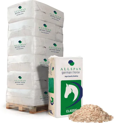 Produktbild von Allspan German Horse Holzspäne Classic 24kg x 15 Ballen 360kg Palette