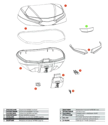 Productafbeelding van Centrale sierlijst KAPPA, zwart, voor model K490NN
