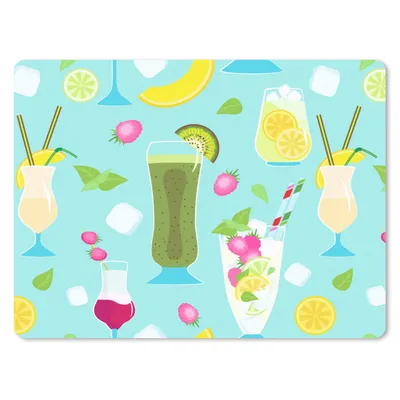 Produktbild von MuchoWow® Mauspad Mousepad Cocktail - Sommer - Obst - Muster 40x30 cm - Mousepads - Maus Mat - Pad - Mausunterlage - Anti Rutsch