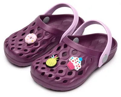 Produktbild von Ladeheid Clogs Kinder Schuhe für Mädchen und Jungen leichte Gartenclogs Gartenschuhe Kinder LA-CA-15 (Violett, 28/29 EU)