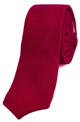 Produktbild von DonDon Herren Krawatte 6 cm Baumwolle rot