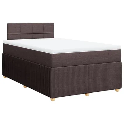 Produktbild von Boxspringbett mit Matratze Dunkelbraun 120x190 cm Stoff