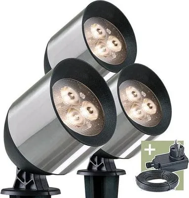 Image de Ludeco - Joren Set (3 Pcs) - Spot Light - 12 V - 90 Lm - 1 W - Blanc chaud