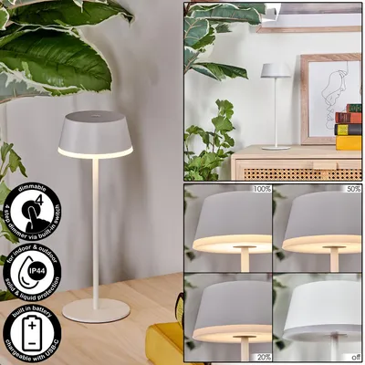 Produktbild von Cattolica Tischlampe dimmbar aus Metall/Kunststoff in Weiß