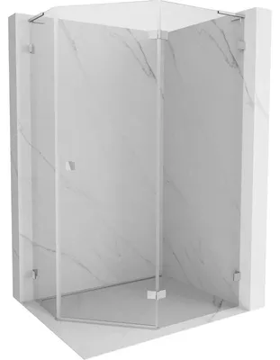 Obrázek produktu pro Mexen Lunar L sprchový kout pětiúhelníkový pravý otočný 100 x 80 cm, transparentní, chromový - 831L-100P-080L-01-00-P