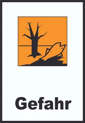 Produktbild von Aufkleber Gefahrensymbol Umweltgefährlich Gefahr A9 (37x52mm)