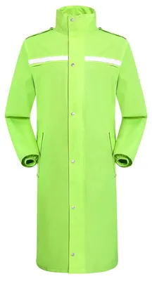 Produktbild von Coutyuyi Regenmantel Wasserdichte lange Regenmanteljacke für Herren Leichte Refl