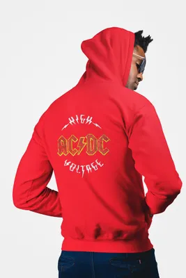 Produktbild von D&B Uni Hoodie ZIPZN00002 AC-DC Rot-Größe 3XL