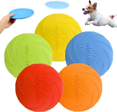 Produktbild von Hundefrisbee 5er Set, 22 cm, Gummi, für Training
