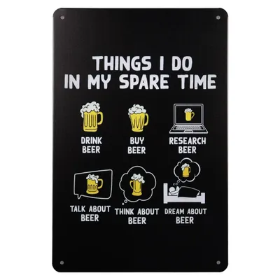 Produktbild von Things I do Blechschild – Wandschild – Metallschild – Mancave Dekoration – Vintage blechschild – Beer – Textschild – Mancave.