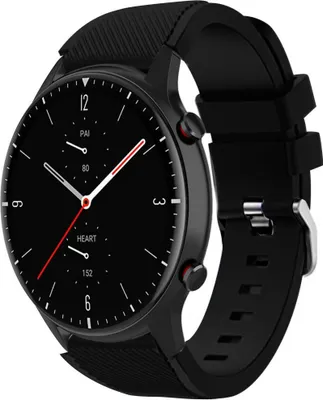 Produktbild von Strap-it Amazfit GTR 2 Silikonarmband (Schwarz)