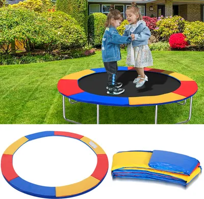 Produktbild von Clanmacy Trampolin Randabdeckung, Randschutz, Trampolinzubehör, Federabdeckung für Trampolin 244 cm Bunt