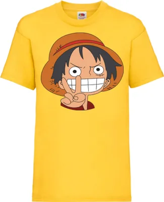 Produktbild von Kinder T-Shirt One Manga Piece Anime 03 Strawhat, 12-13 Jahr - 152 / Gelb