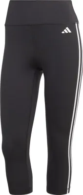 Produktbild von adidas 3/4 Leggings Damen im 3 Streifen Design, Farbe:Schwarz, Größe:M