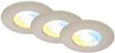 Produktbild von LED 3er Set Einbauleuchten CCT Dimmbar Einbaustrahler 4,9 W 580lm Matt Nickel