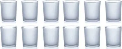 Produktbild von 12er Set Teelichthalter Gläser PROMO FROSTED H. 6,6cm D. 5,5cm Sandra Rich