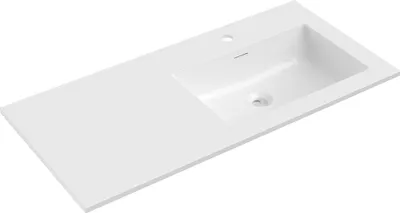 Zdjęcie produktu dla Mexen Otis umywalka wpuszczana w blat prawa 101 x 46,5 cm, biała połysk - 25181000P