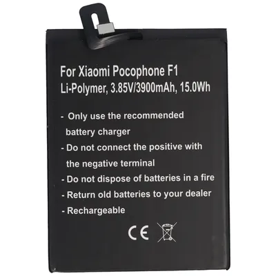 Produktbild von Akku passend für Xiaomi Pocophone F1, Li-Polymer, 3,85V, 3900mAh, 15Wh, bulilt-in, ohne Werkzeug
