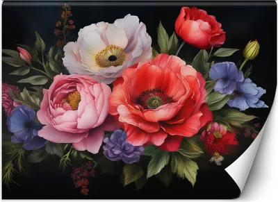 Produktbild von Vlies fototapete Bunter Blumenstrauß 300x210 cm Feeby Bunt inkl. Kleber einfache Montage
