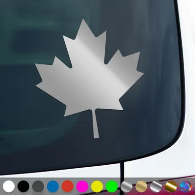 Produktbild von PantherPixel Kanada Aufkleber Canada Flagge Fahne Ahornblatt Sticker Auto Geschenkidee Farbe Silber