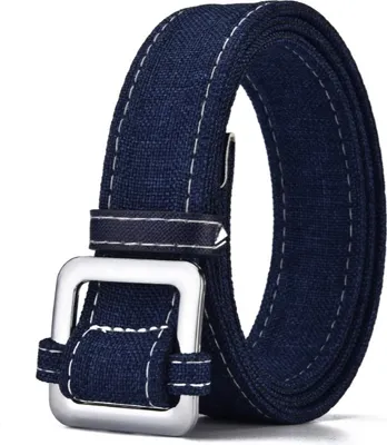 Immagine prodotto di INF Cintura Oxford da donna con fibbia quadrata - Cintura spessa e morbida regolabile Blu scuro