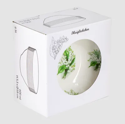 Produktbild von Suppenteller-Set Maiglöckchen, 6 St, Ø 18 cm