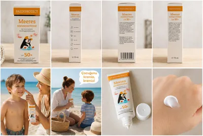 Produktbild von Paediprotect Meeressonnencreme LSF 50+, Sonnenschutzcreme, Gesicht, Tube, Schutz, Jeder Hauttyp, 75 ml