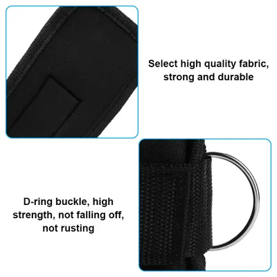 Obrázok produktu pre Kotníkové popruhy na tréning sily nôh Hmotnosť nesúca Power Strap Nožný krúžok pre fitness (čierna)