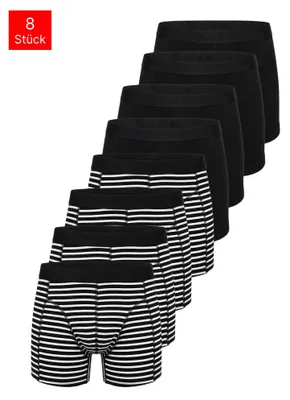 Produktbild von Tazzio Herren Boxershorts 8er Pack BS1000 (Weiß/Schwarz, XXL)